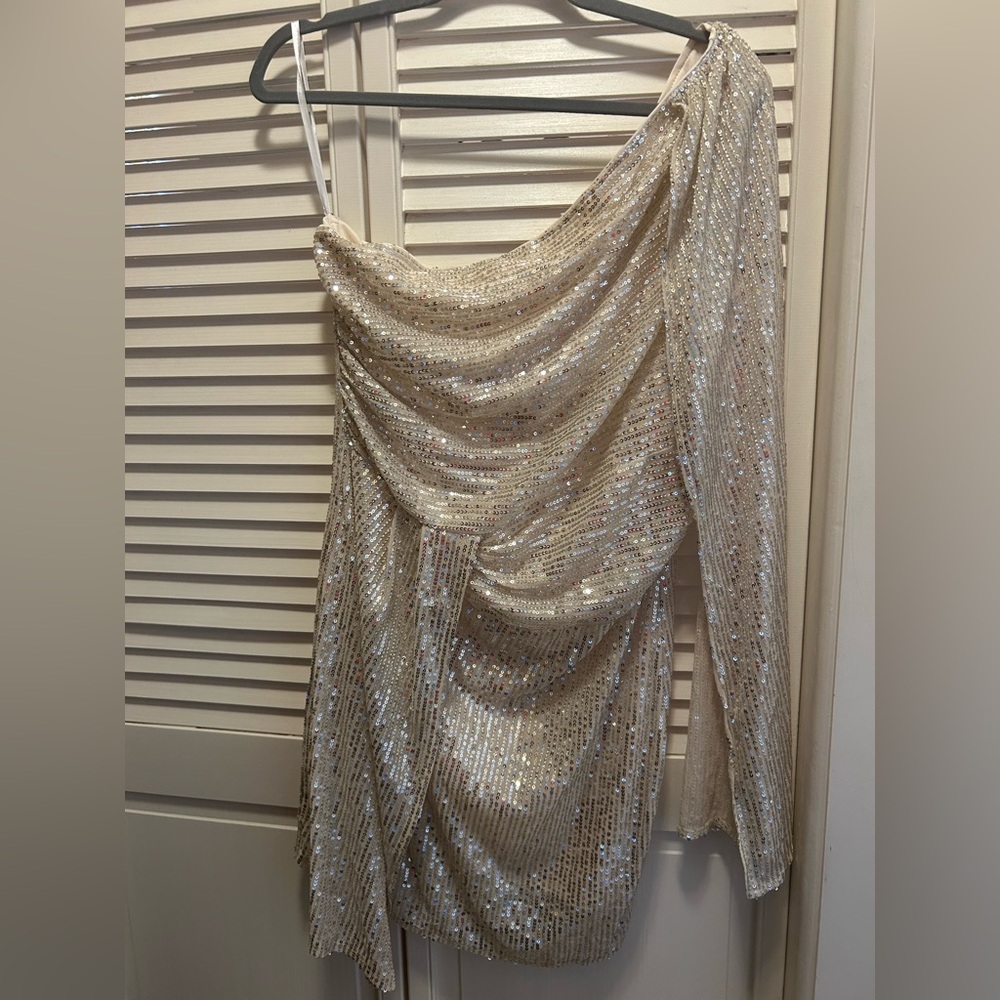 Elegant One Shoulder Sequin Cocktail/Homecoming Dress